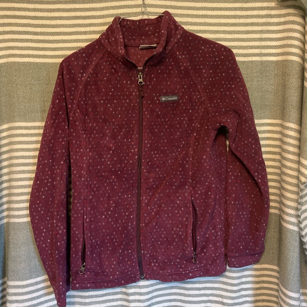 Columbia Purple with Polka Dots Fleece‎ Size XL